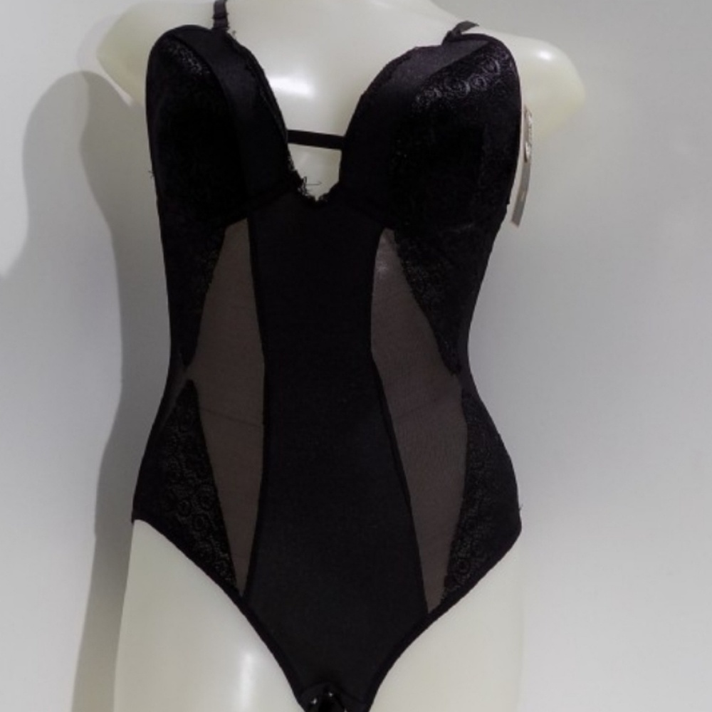 Inteco Intimates Push-Up One-Cup Bra Body Suit